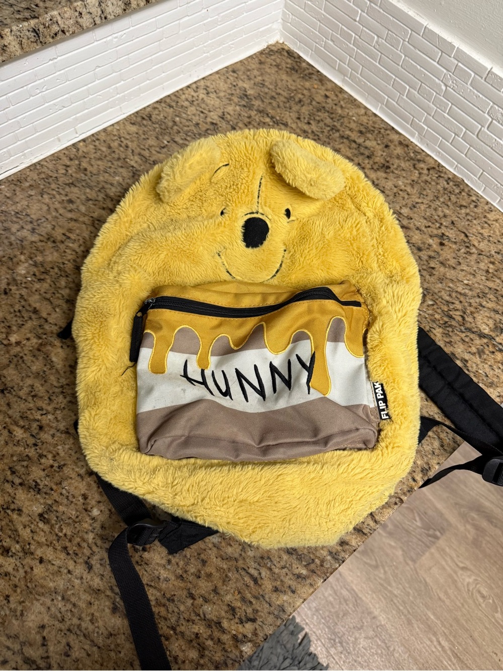 Winnie the Pooh Plush Backpack Yellow HUNNY Used